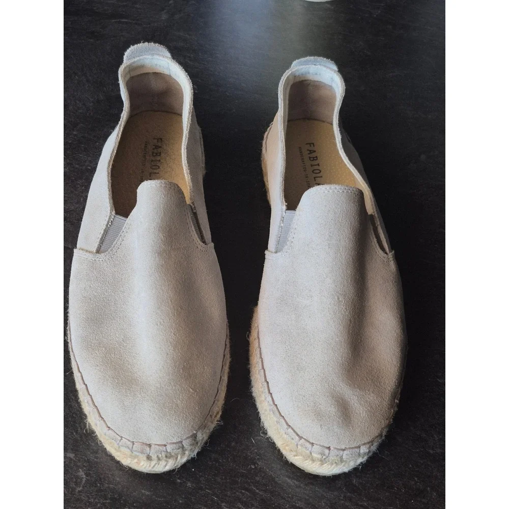 Fabiolas Womens 9 9.5 EU 40 Suede Leather Espadrille Slip On Loafers Spain Shoes